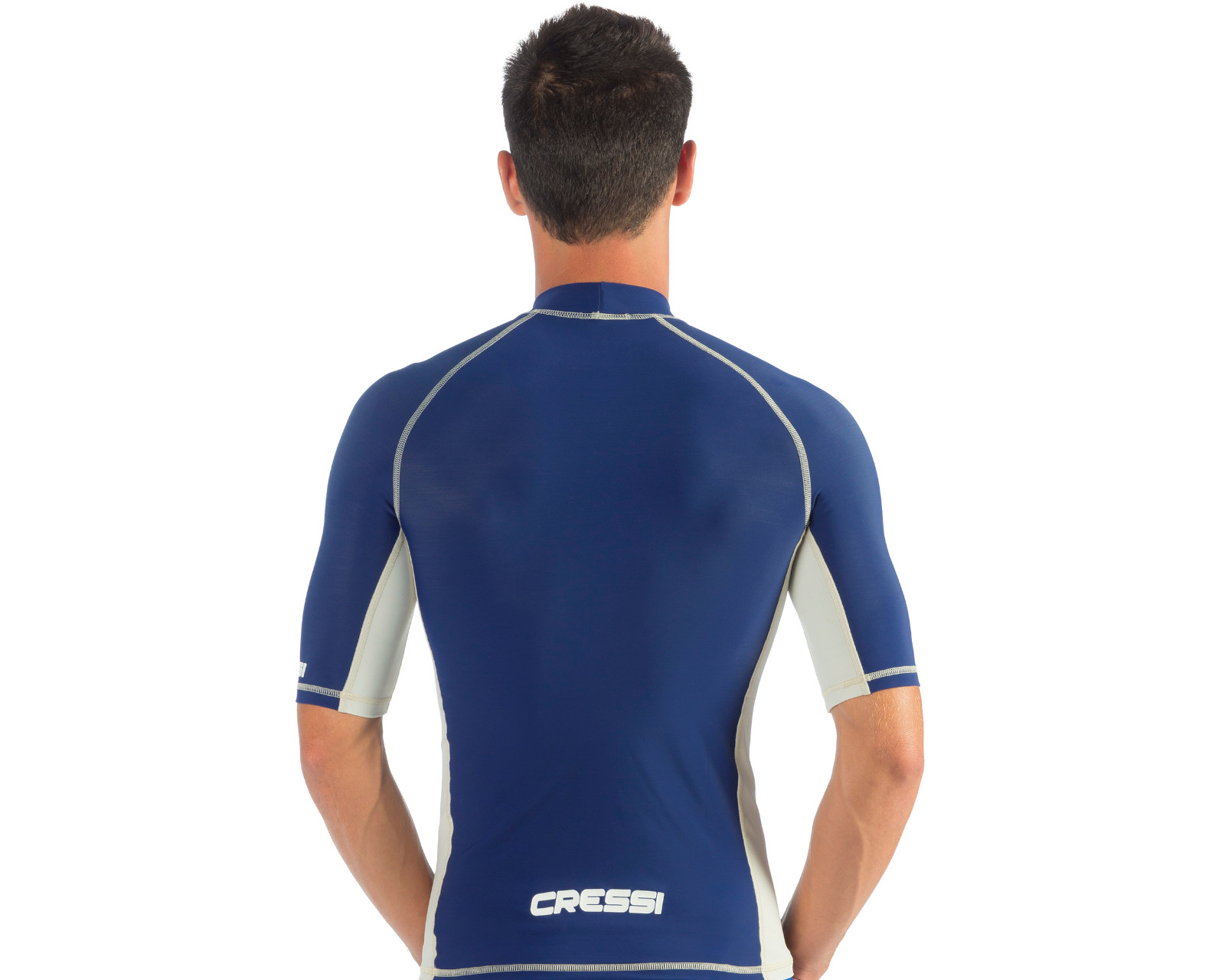 Foto 4 pulgar | Playera para Buceo Cressi Rash Guard talla S Manga Corta Protección Uv color Azul para Hombre