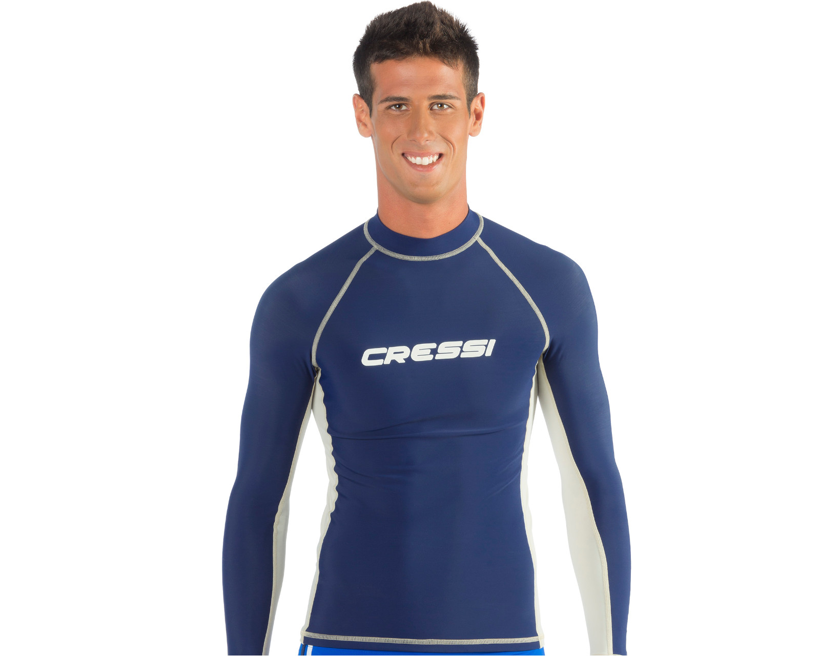 Foto 2 pulgar | Playera para Buceo Cressi Rash Guard Talla S Manga Larga Protección UV color Azul para Hombre