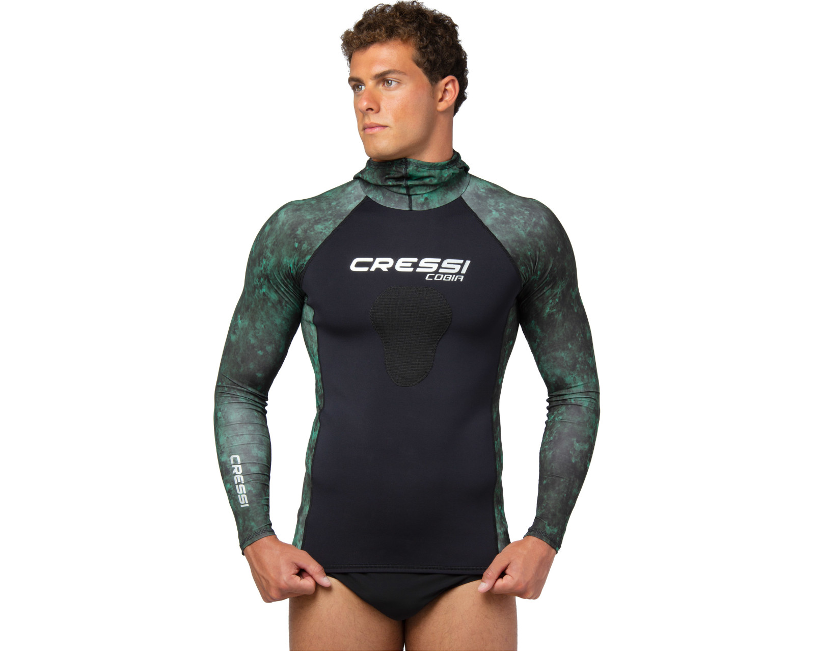 Foto 2 pulgar | Playera para buceo Cressi Cobia Rash Talla XXXL Manga Larga color Verde Camuflaje para Hombre