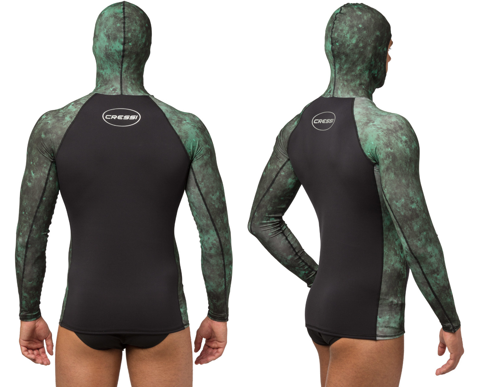 Foto 3 pulgar | Playera para buceo Cressi Cobia Rash Talla XXXL Manga Larga color Verde Camuflaje para Hombre