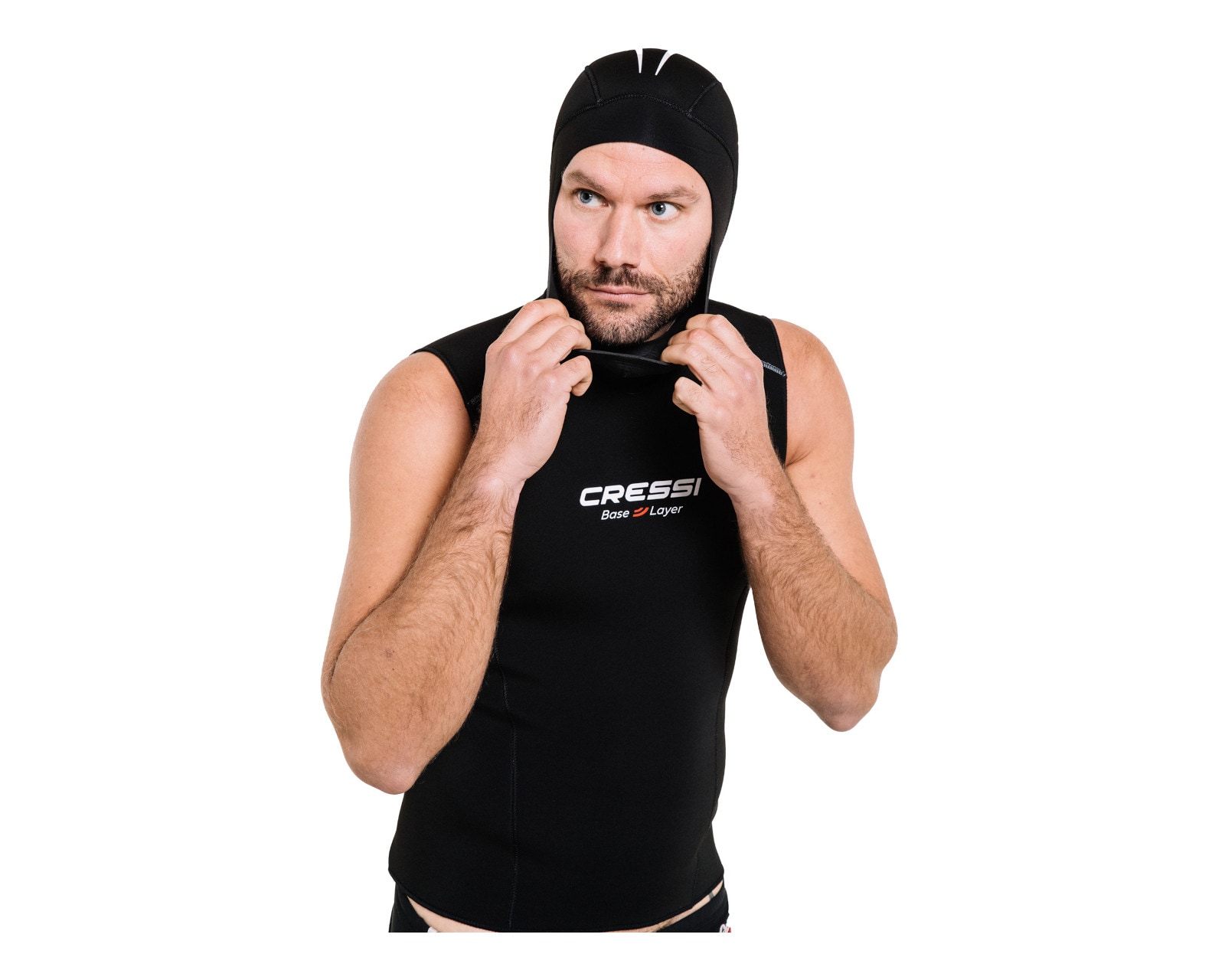 Chaleco con Capucha Cressi Sottomuta Talla M color Negro $2,859