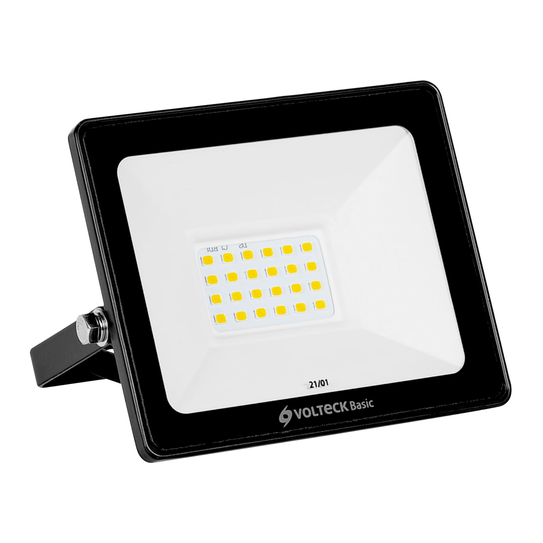 Reflector Ultra Delgado Volteck Basic REF-401LC color Negro LED 20 W Luz Cálida