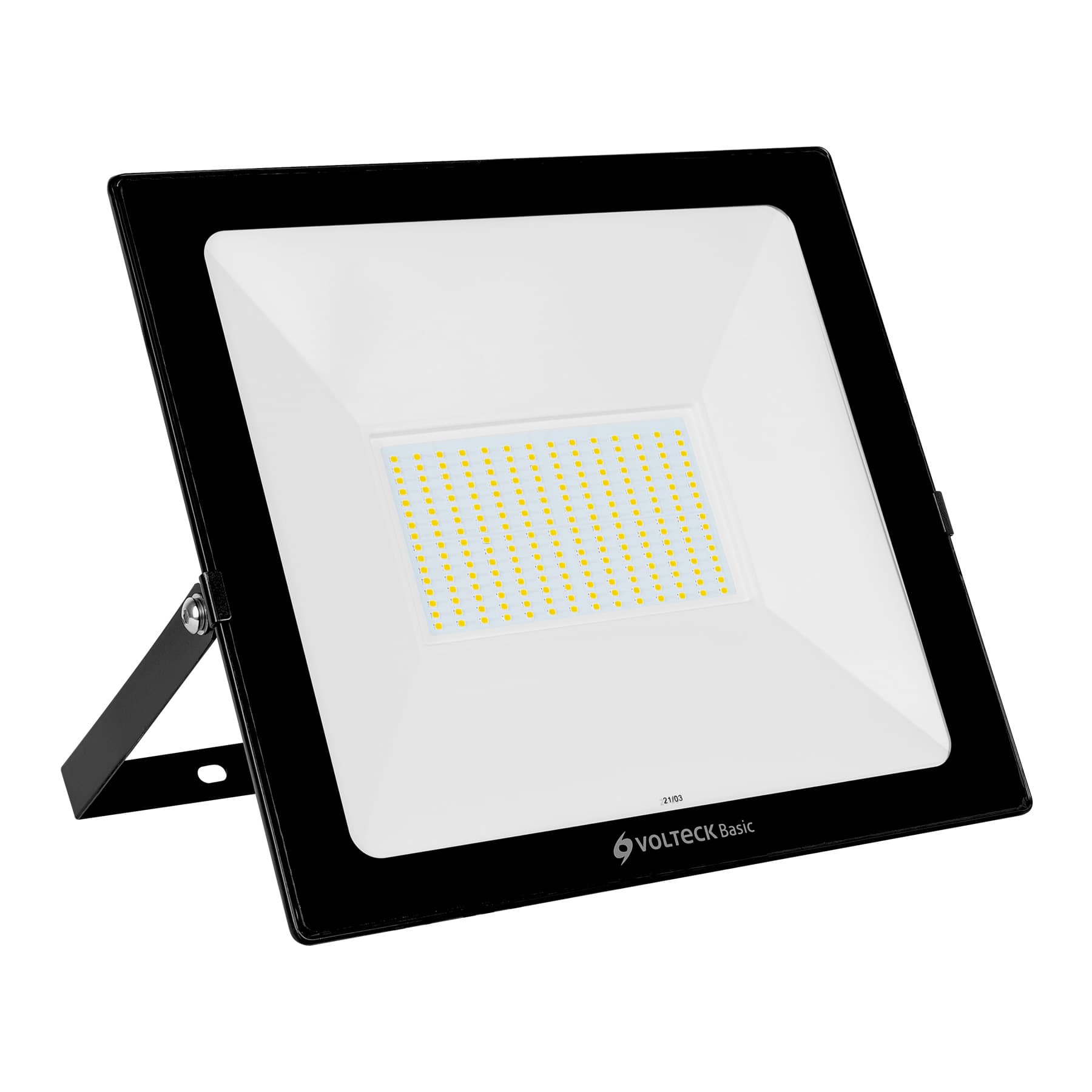 Reflector Ultradelgado Volteck REF-405LC color Negro Luz Cálida Led 150 W