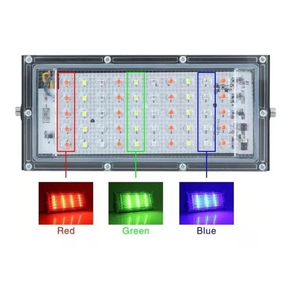 Foto 5 | Reflector Luminario Mega Luz RGB de Led