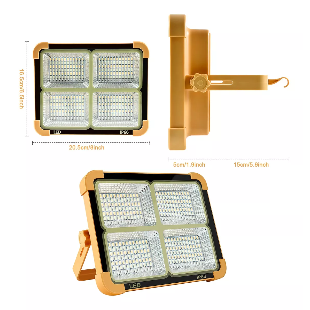 Foto 5 pulgar | Luz De Trabajo Solar Led Recargable De 100 W 10000 Lúmenes Eo Safe Imports Esi-13885 Multicolor