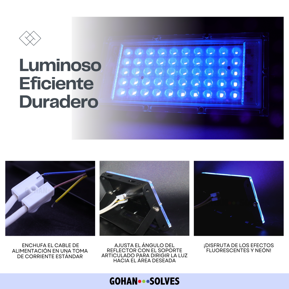 Foto 5 | Reflector Led 50w Luz Negra Ultravioleta Super Brillo Uv