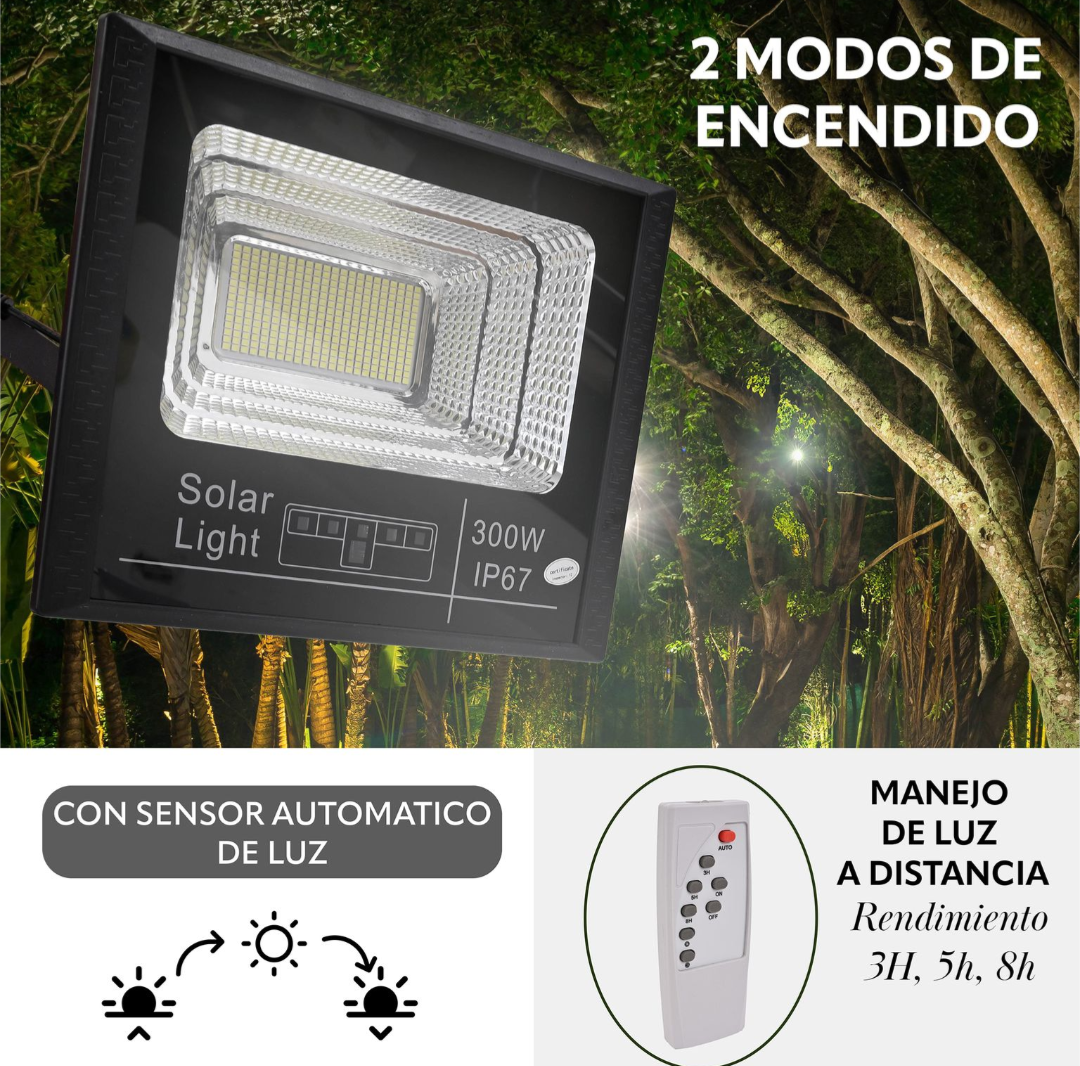 Foto 4 pulgar | Reflector Solar Led 300w