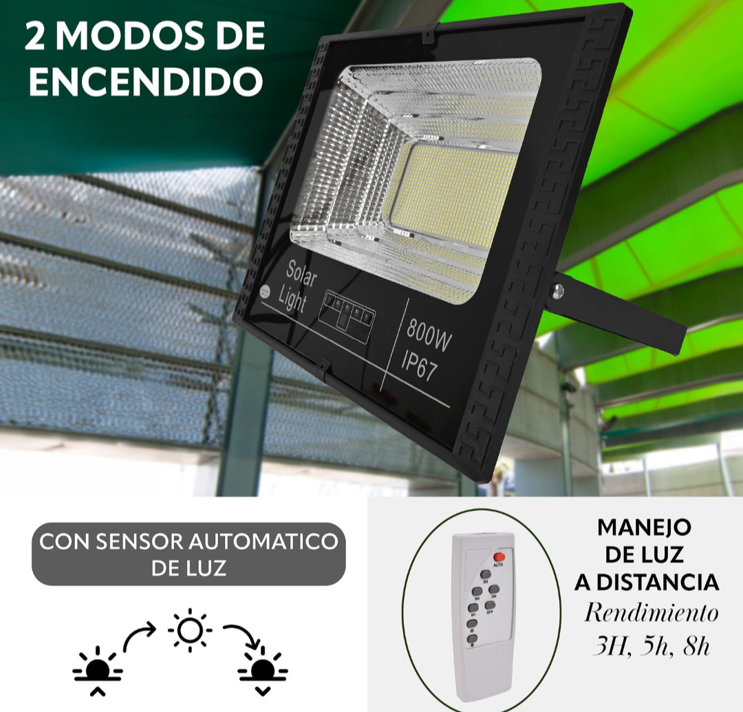 Foto 5 pulgar | Reflector Solar Led 800w