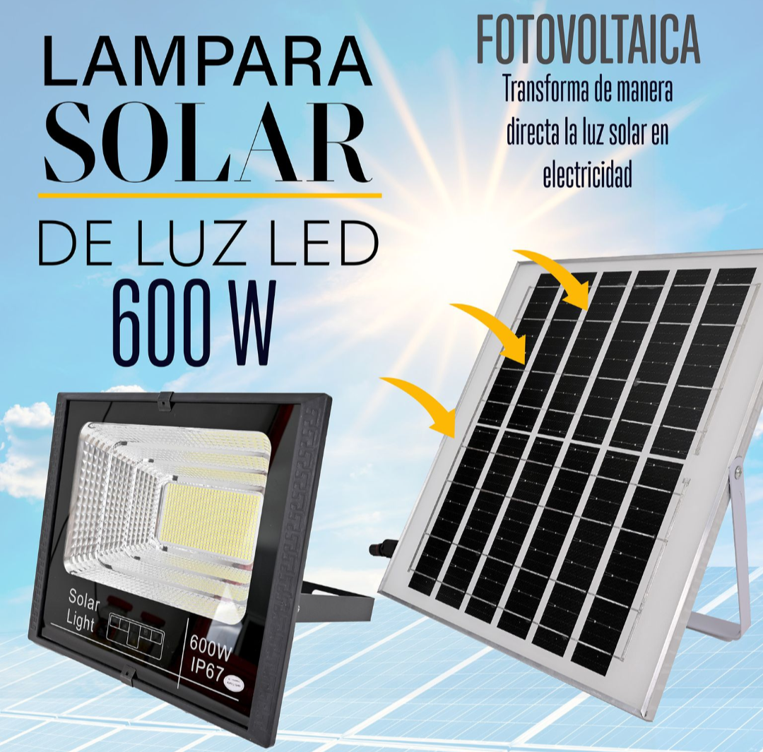 Foto 3 pulgar | Reflector Solar Led 600w