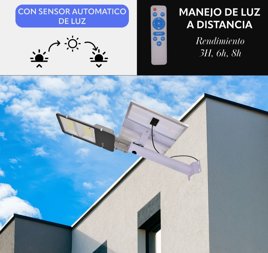 Foto 5 pulgar | Lampara Suburbana Led con Panel Solar 300w