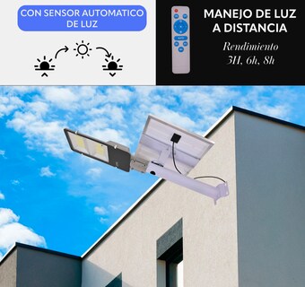 Foto 4 | Lampara Suburbana Led con Panel Solar 300w