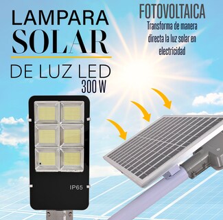 Foto 5 | Lampara Suburbana Led con Panel Solar 300w