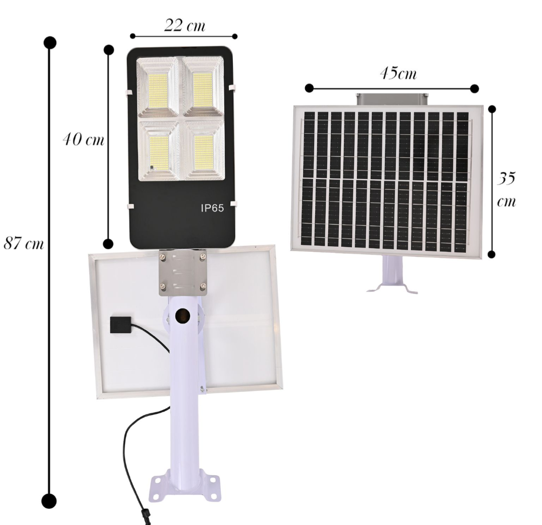 Foto 6 pulgar | Lampara Suburbana Led con Panel Solar 200w