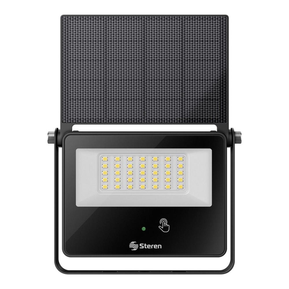 Reflector Led De 20 W Con Batería Recargable Y Panel Solar Para Exterior