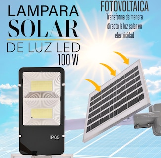 Foto 2 | Lampara Suburbana De Led Con Panel Solar 100w