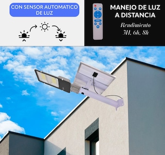 Foto 5 | Lampara Suburbana De Led Con Panel Solar 100w