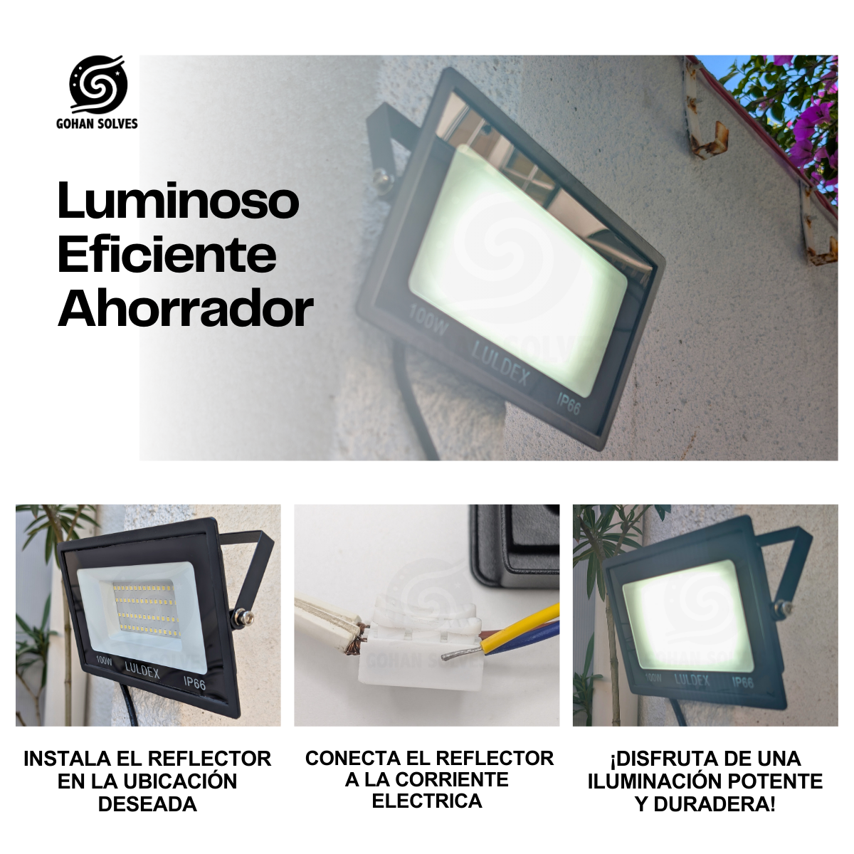 Foto 3 | Reflector Luz Blanco Frío De Leds 100w Ip66 Uso Exterior