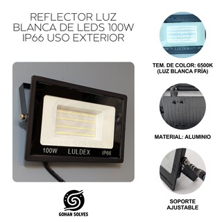 Foto 4 | Reflector Luz Blanco Frío De Leds 100w Ip66 Uso Exterior