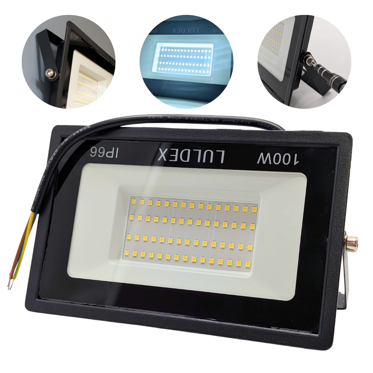 Foto 7 pulgar | Reflector Luz Blanco Frío De Leds 100w Ip66 Uso Exterior