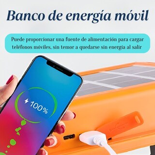 Foto 2 | Lampara Portátil Recargable Multifuncional, Para Emergencias Con Carga Solar Usb