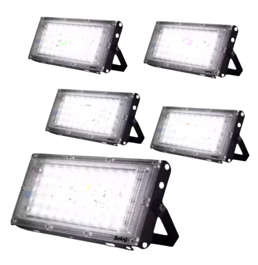Foto 1 | Reflector Led 20w Luminario Exterior R18w30mm20 Belug - 5 Pzs Carcasa Negro Luz Blanco Frío
