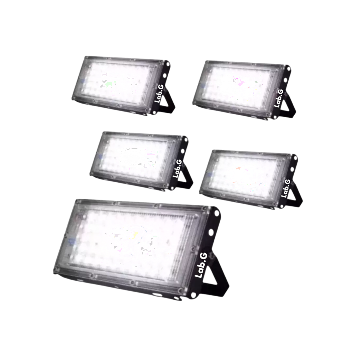 Foto 1 | Reflector Led 20w Luminario Exterior Lab.g R18w30mm20 - 5 Pzs Carcasa Negro Luz Blanco Frío
