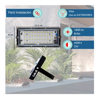 Foto 3 | Reflector Led 20w Luminario Exterior Lab.g R18w30mm20 - 5 Pzs Carcasa Negro Luz Blanco Frío