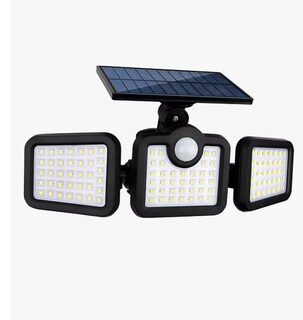 Foto 1 | Lampara Solar Con 3 Cabezales Sensor De Movimiento 108 Leds Color De La Luz Blanco 6500 K