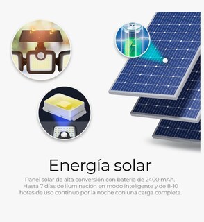 Foto 5 | Lampara Solar Con 3 Cabezales Sensor De Movimiento 108 Leds Color De La Luz Blanco 6500 K