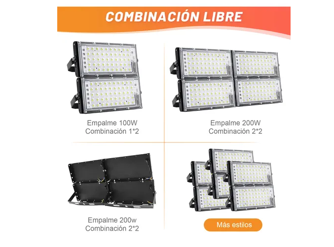 Foto 5 pulgar | Pack De 5 Reflectores Led Xtellar De 50w: Iluminación Exterior Profesional Ip65