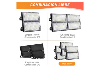 Foto 4 | Pack De 5 Reflectores Led Xtellar De 50w: Iluminación Exterior Profesional Ip65