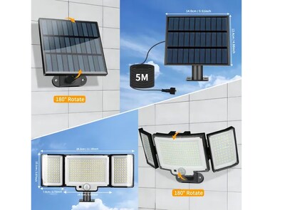 Foto 4 | Xtellar Lámpara Solar Led Premium, 328 Luces, Sensor Exterior Para Jardín Y Pared
