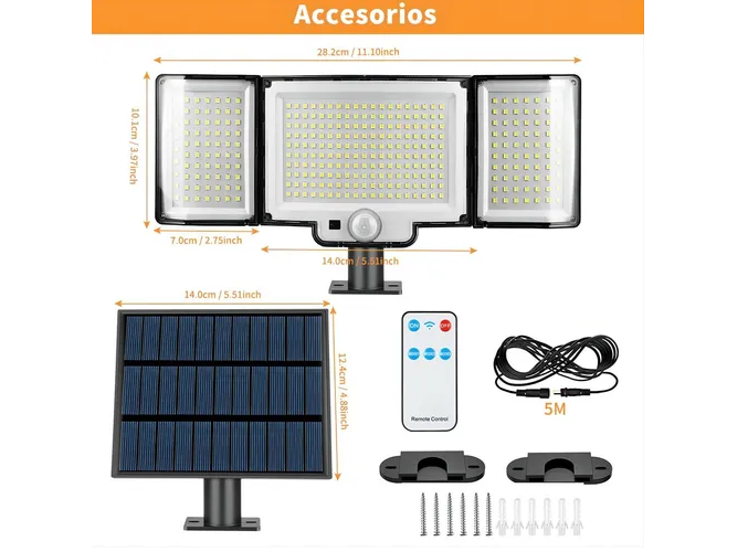 Foto 6 pulgar | Xtellar Lámpara Solar Led Premium, 328 Luces, Sensor Exterior Para Jardín Y Pared