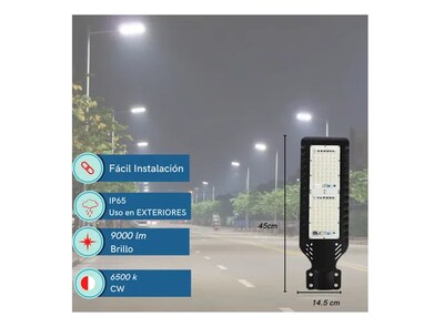 Foto 3 | Lampara Solar Xtellar De Alumbrado Público Megaluz 100w, 9000lm