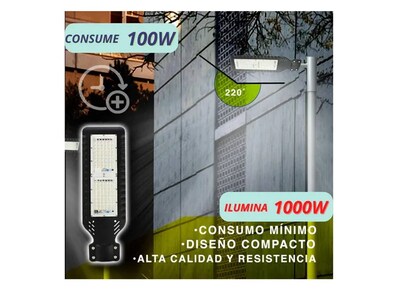 Foto 4 | Lampara Solar Xtellar De Alumbrado Público Megaluz 100w, 9000lm