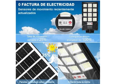 Foto 3 | Xtellar Reflector Solar Led Exterior De Alta Potencia Para Jardín Y Seguridad