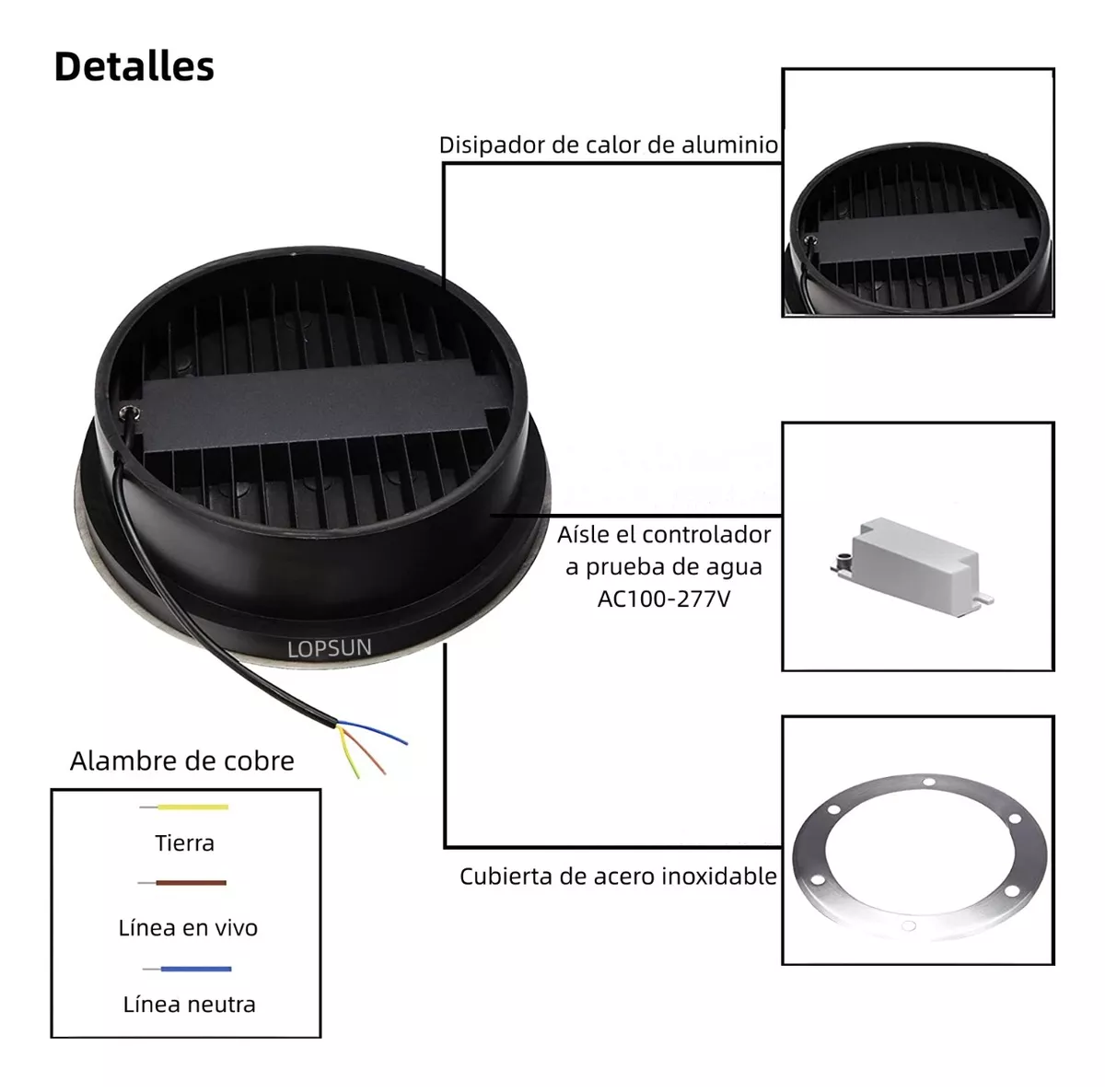 Foto 6 pulgar | Lámpara Empotrada Led 9w Piso Exterior Impermeable 4 Pzs Blanco Cálido, Negro