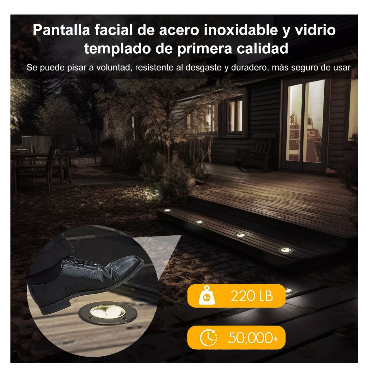 Foto 4 pulgar | Lamparas Spot Empotrable Para Piso Exterior Led Impermeable Negro