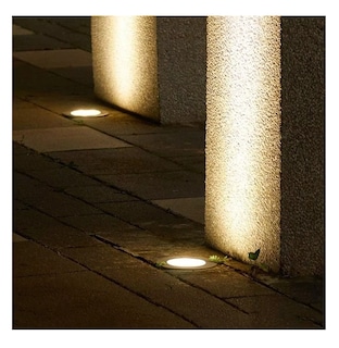 Foto 3 | Lámpara Empotrada Led 9w Piso Exterior Impermeable 4 Pzs Blanco Cálido, Negro