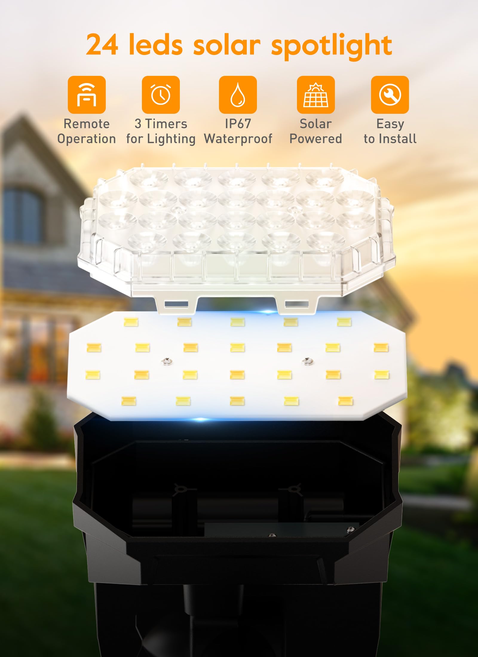 Foto 7 | Focos Solares Brightown, Impermeables, Paquete De 4 Con Mando A Distancia - Venta Internacional.