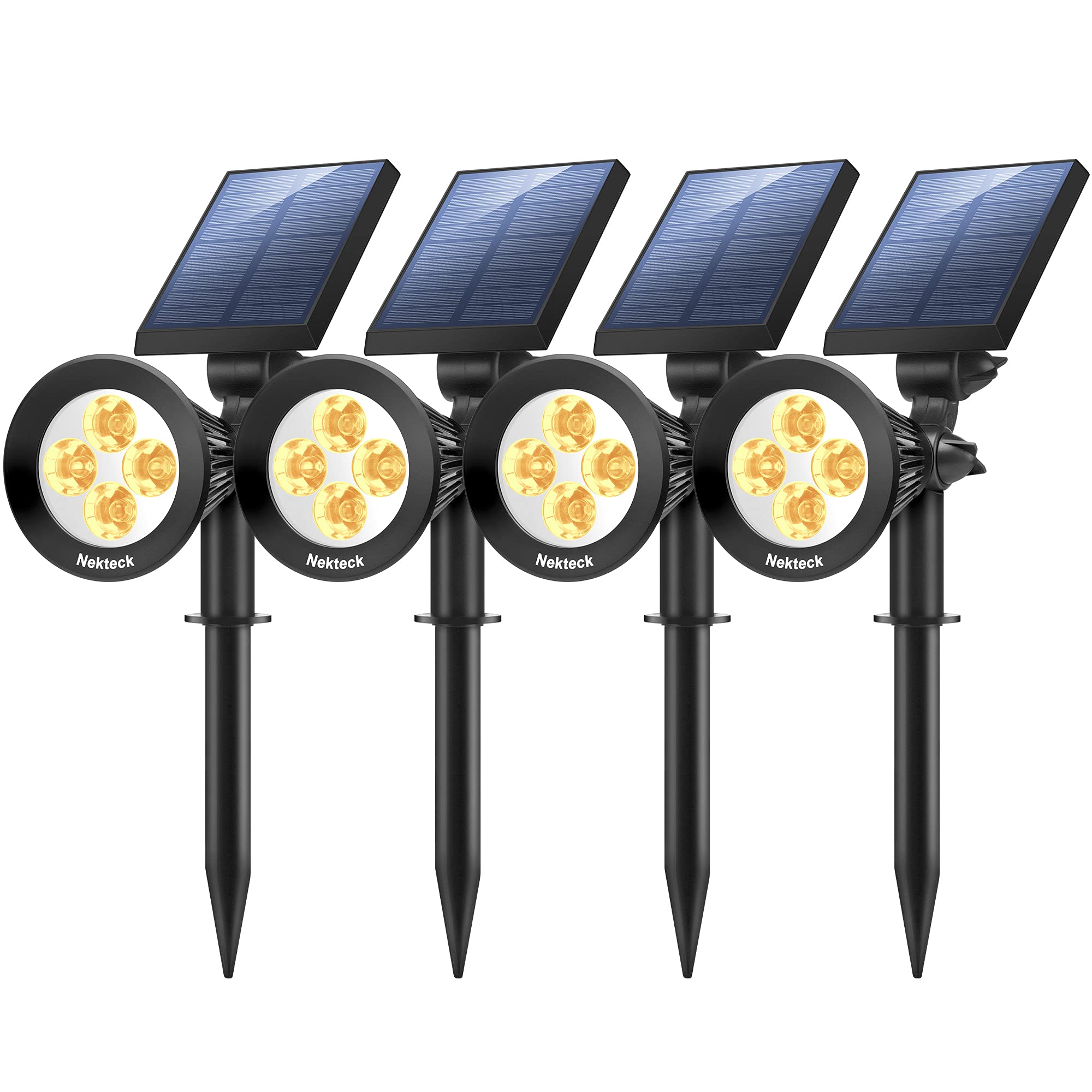 Foto 2 pulgar | Focos Solares Nekteck Para Exteriores, Paquete De 4 Unidades, 200 Lm - Venta Internacional.