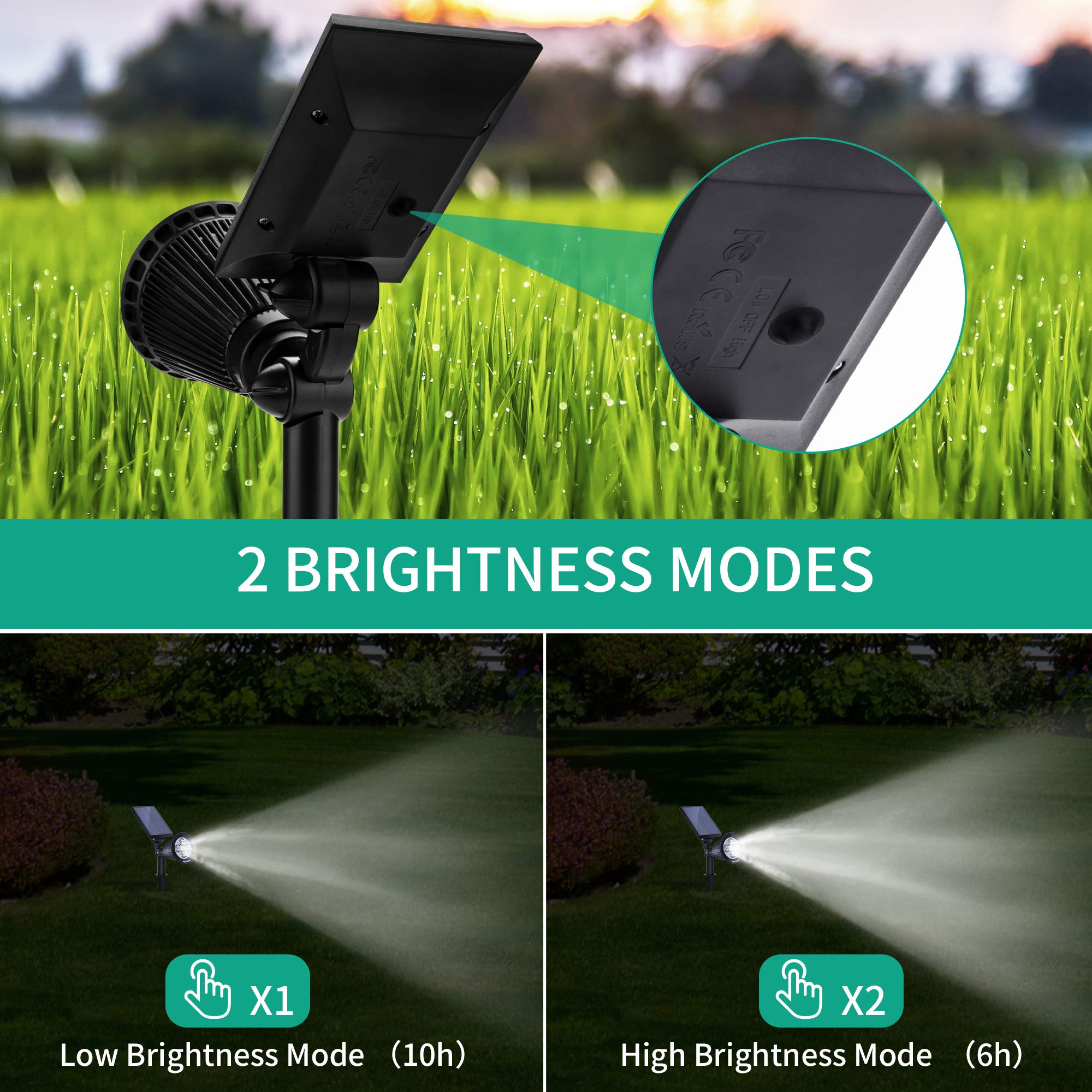 Foto 3 | Luces Solares Nekteck 2 En 1 Para Exteriores, Impermeables, 2 Unidades - Venta Internacional.