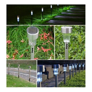 Foto 5 | Luz Solar Césped Jardín Aire Libre 10 Piezas Iluminación, Belug Negro