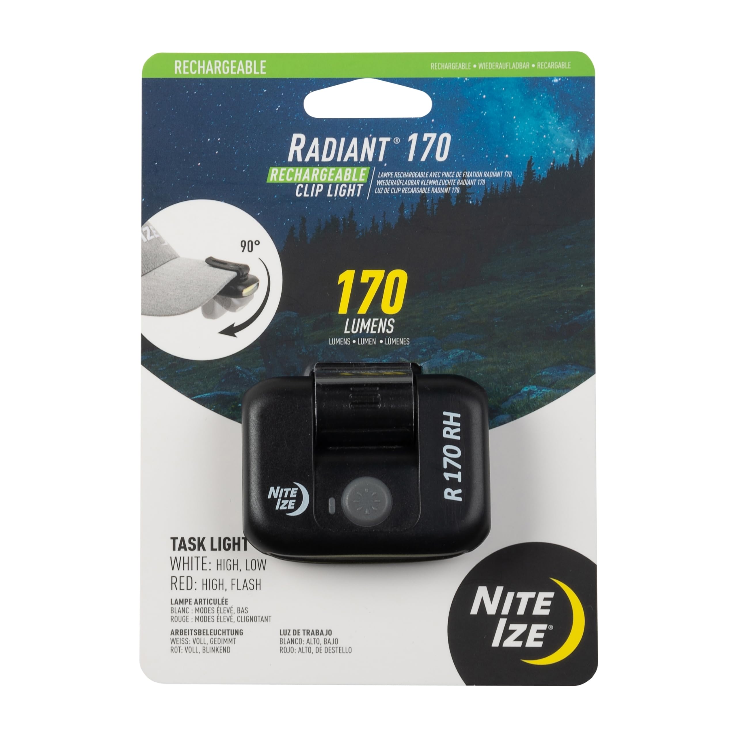 Foto 2 pulgar | Clip Light Nite Ize Radiant 170 Recargable 170 Lm Negro - Venta Internacional.