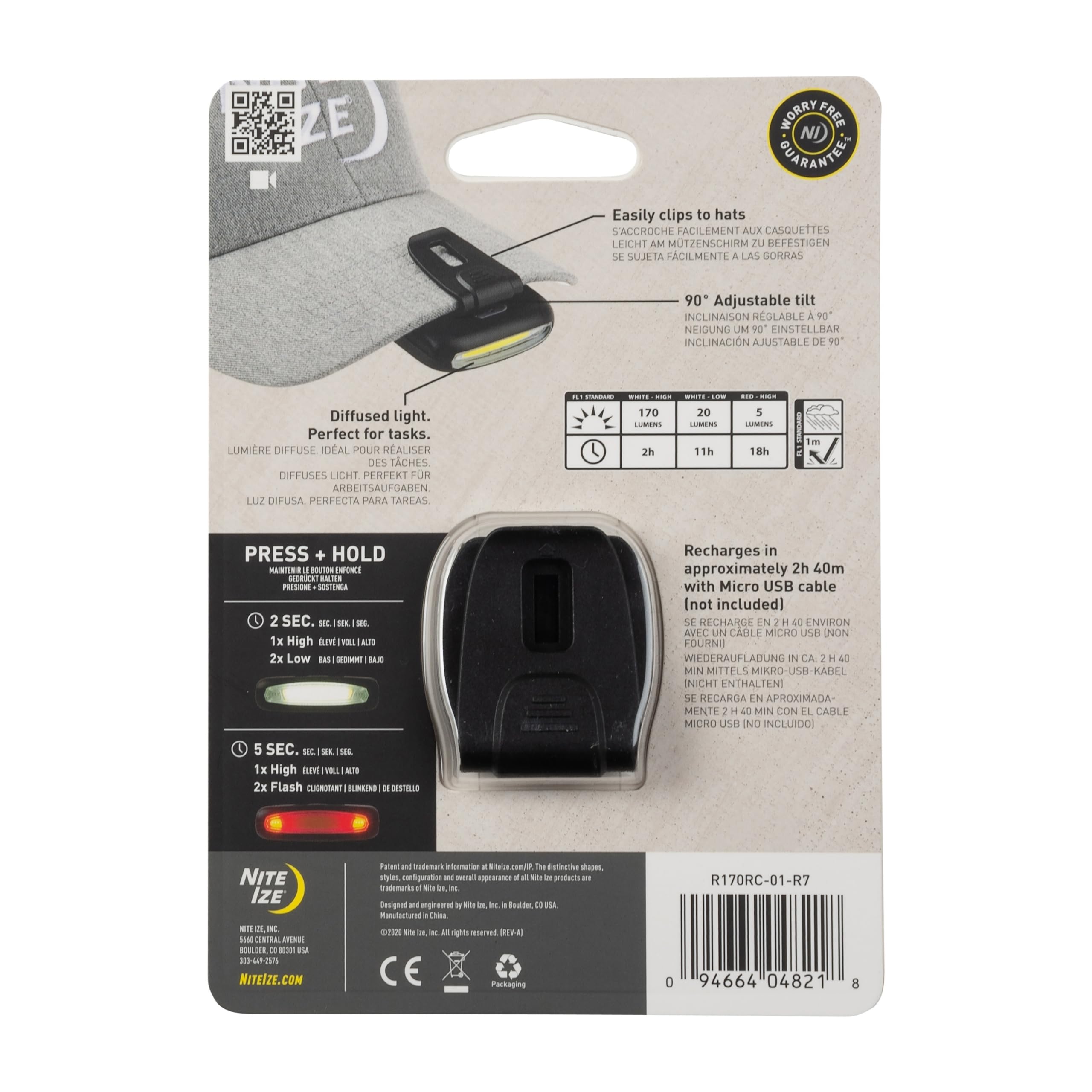 Foto 6 | Clip Light Nite Ize Radiant 170 Recargable 170 Lm Negro - Venta Internacional.