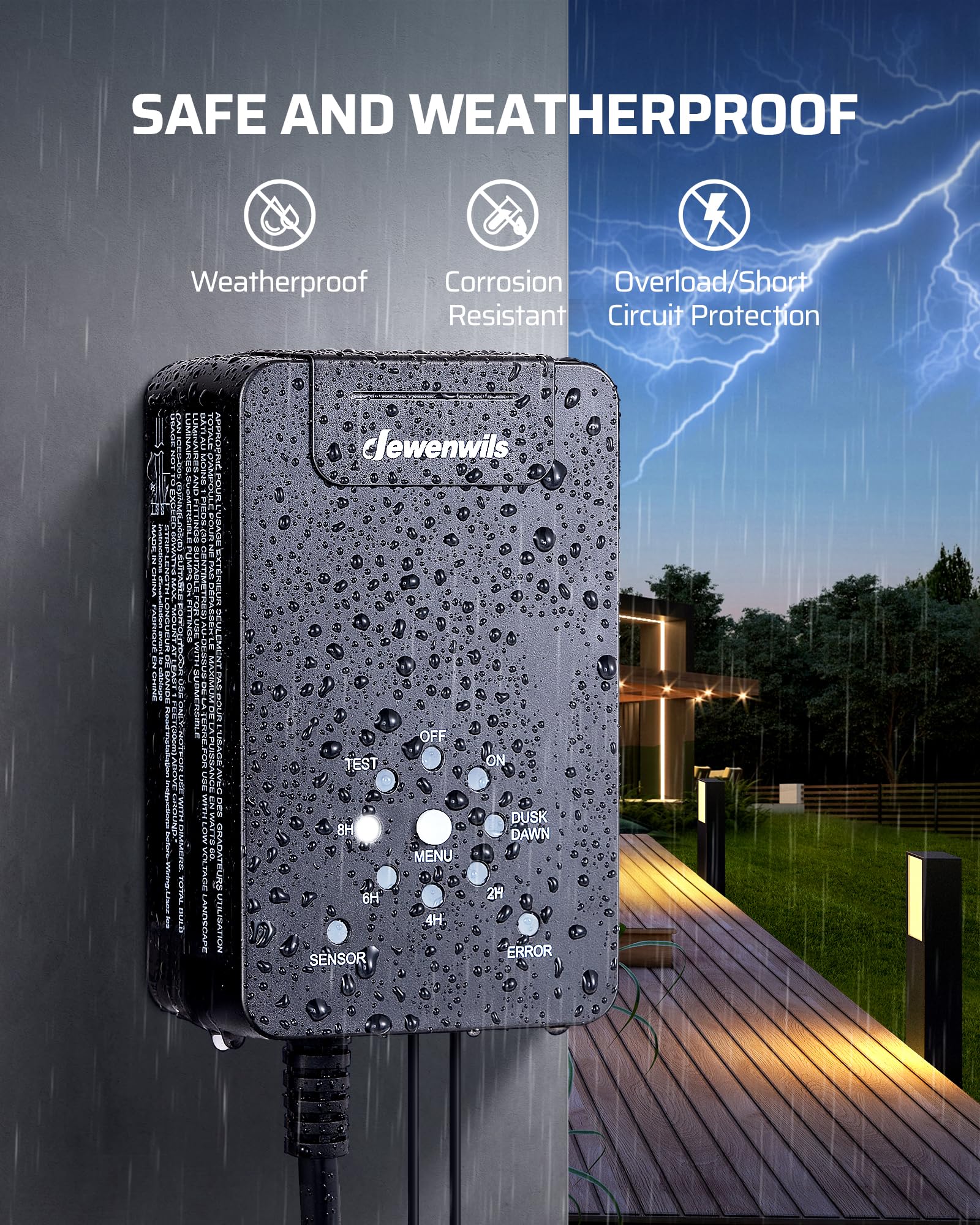 Foto 6 pulgar | Transformador De Baja Tensión Dewenwils 60 W 120 V Ac A 12 V Dc - Venta Internacional.