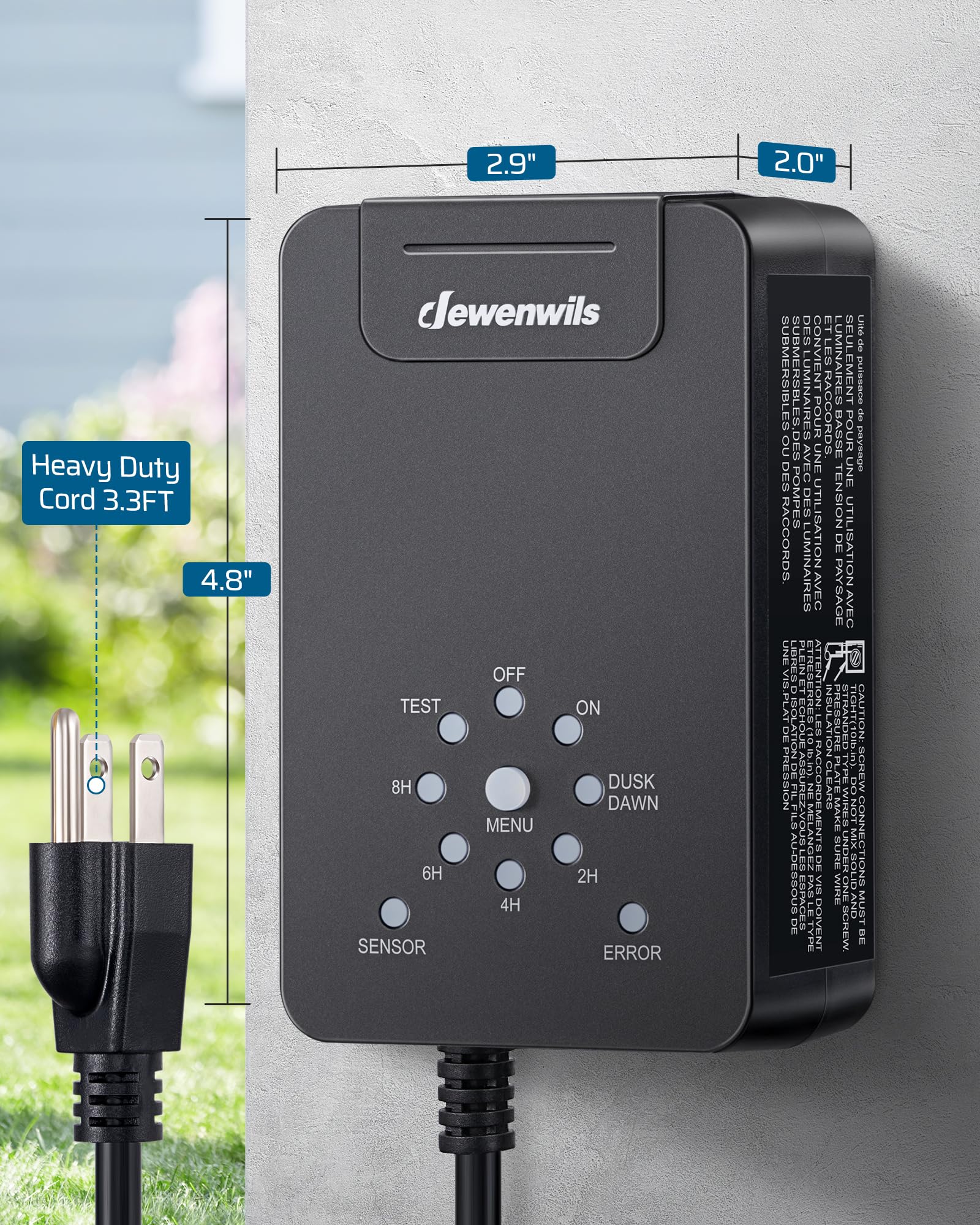 Foto 6 | Transformador De Baja Tensión Dewenwils 60 W 120 V Ac A 12 V Dc - Venta Internacional.