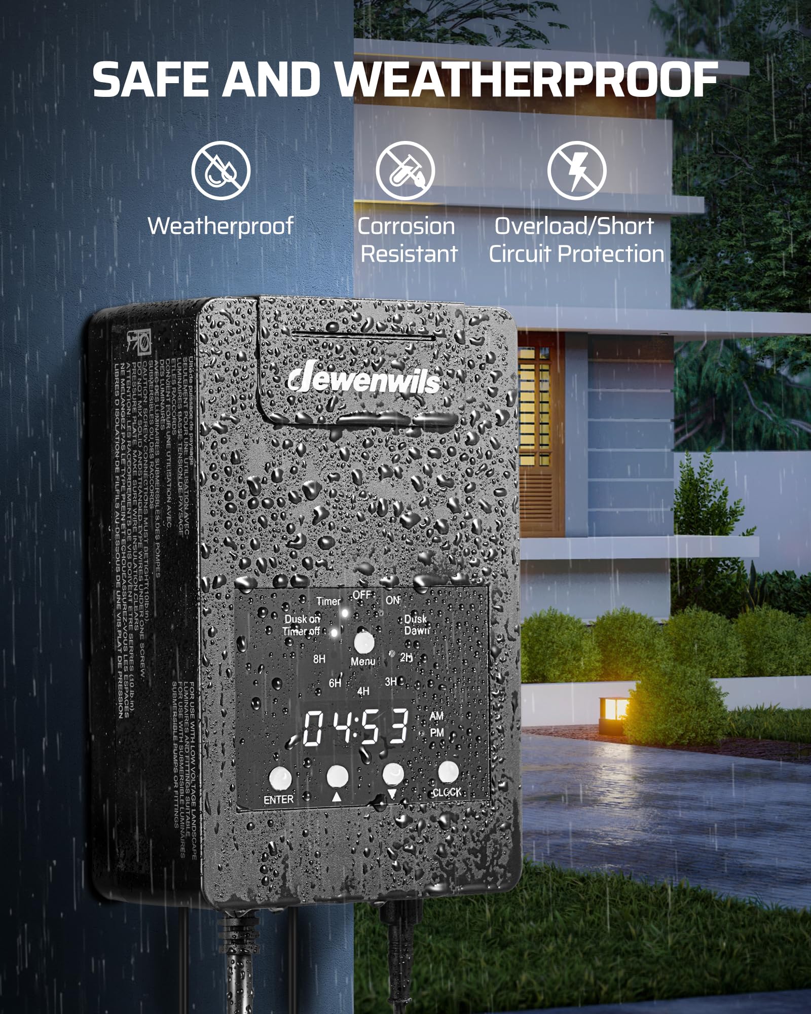 Foto 4 | Transformador De Baja Tensión Dewenwils 120w 120v Ac A 12v Dc - Venta Internacional.