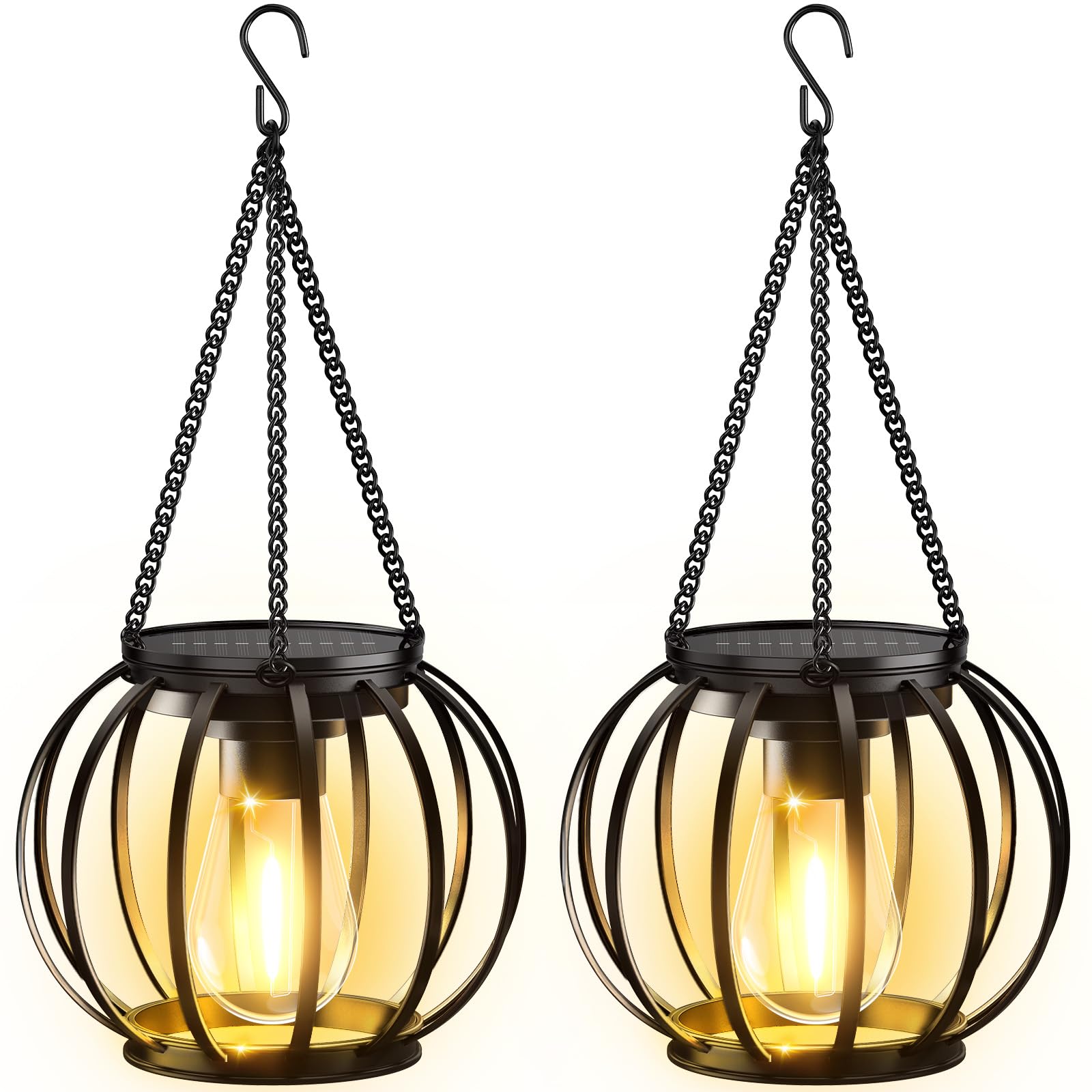 Farol Solar Kooper De Metal Mejorado, Impermeable Para Exteriores, Paquete De 2 - Venta Internacional.