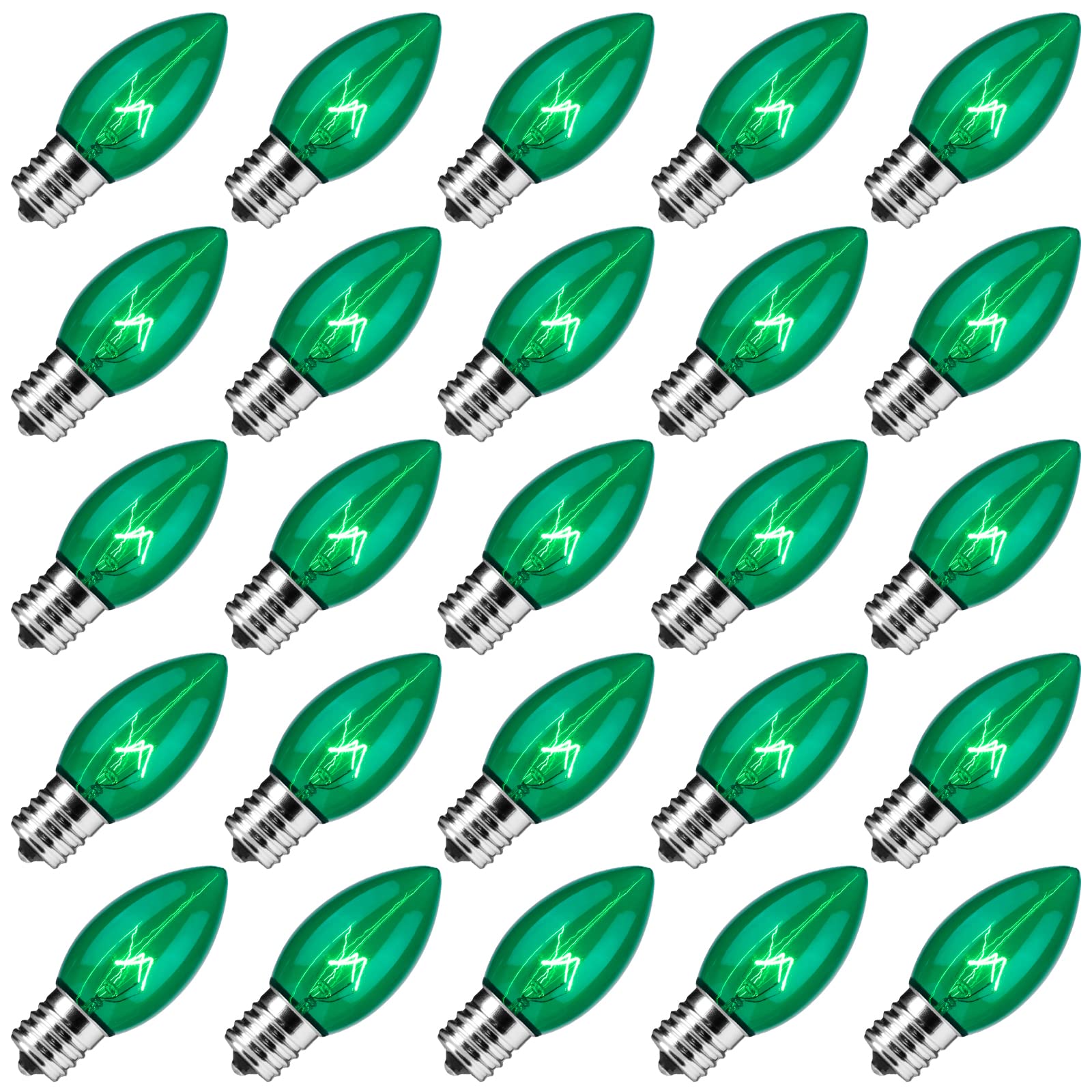 Foto 1 | Bombilla De Repuesto Navideña Brightown C9, Verde, 25 Unidades - Venta Internacional.